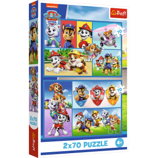 Puzzle - 2x70 - psi patrol rządzi trefl 34441