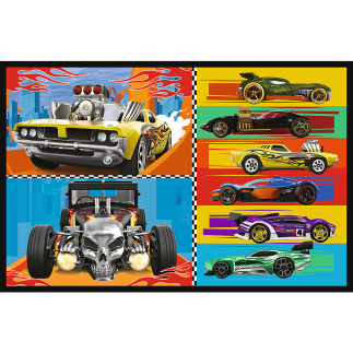 Puzzle Hot Wheels 2x70 - Samochodziki Trefl, EAN: 5900511344424