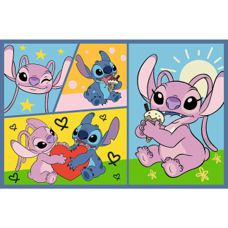 Puzzle 2x70 Lilo i Stitch - Nie ma nudy, Trefl 34444, EAN: 5900511344448