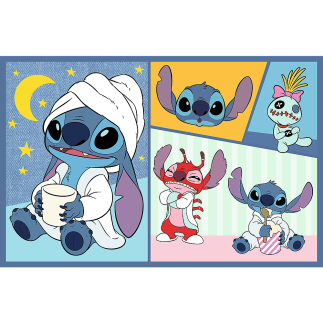 Puzzle 2x70 ze stitchem nie ma nudy - disney lilo and stitch trefl 34444