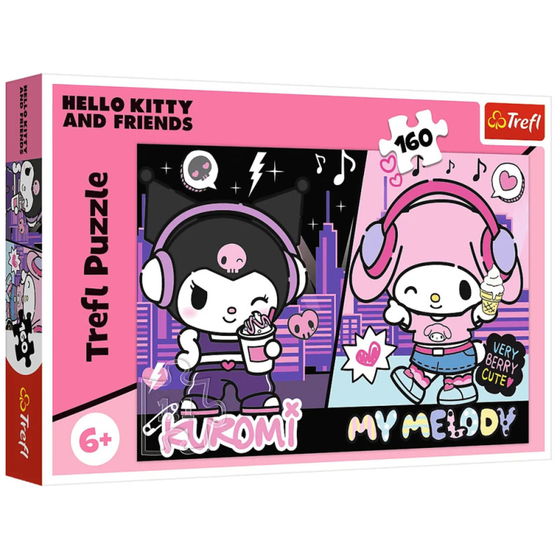 Puzzle Kuromi Rządzi Hello Kitty Trefl 15430 - 160 elementów, EAN: 5900511154306
