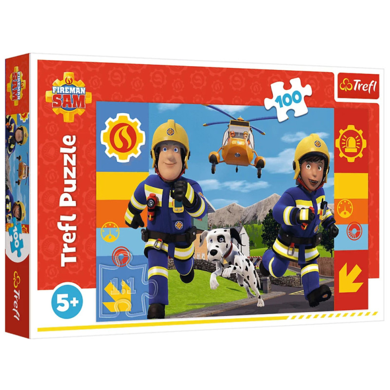 Puzzle 100 - Zawsze Pomocny Strażak Sam, Trefl, EAN: 5900511165180