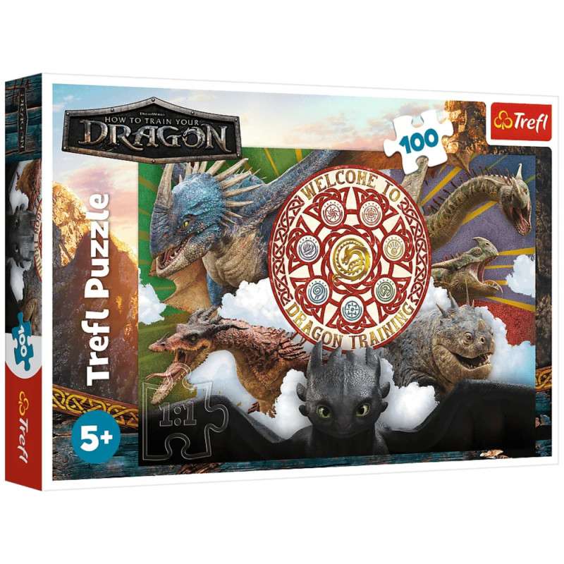 Puzzle 100 - Smoki w Akcji Trefl, EAN: 5900511165241