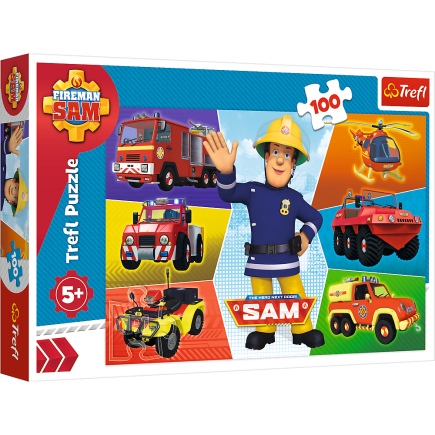 Puzzle - 100 - pojazdy strażaka sama - prism a and d fireman sam 16354