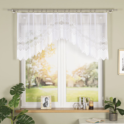 Modesta firanka żakardowa gotowa, szerokość 250 x wysokość 80cm, kolor 001 biały