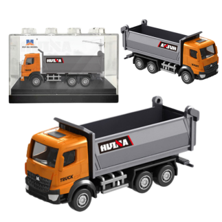 Wywrotka metalowa model kolekcjonerski huina pomarańczowa 1:80