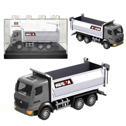 Wywrotka metalowa model kolekcjonerski huina srebrna 1:80