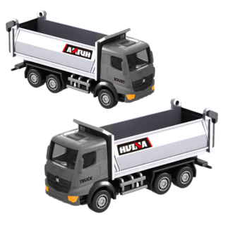 Wywrotka metalowa model kolekcjonerski Huina srebrna 1:80 EAN: 5905991050803