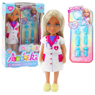 Zestaw mini laleczka ankiki lekarz z akcesoriami do leczenia