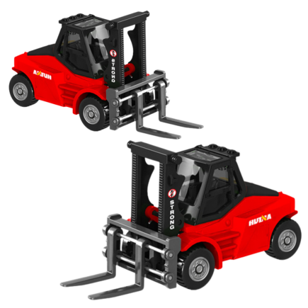 Wózek widłowy metalowy model kolekcjonerski Huina Czerwony EAN: 5905991050773