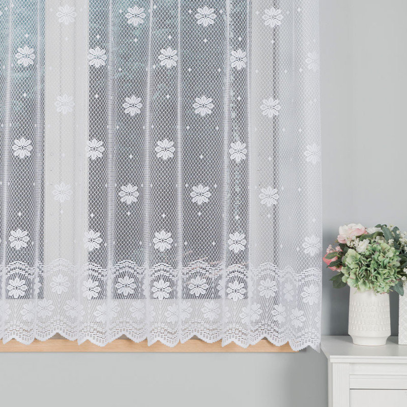Firanka żakardowa wzór po całości, 160cm, kolor biały 001, EAN: 5906450926721 Firanka żakardowa wzór po całości, 160cm, kolor biały 001, EAN: 5906450926721
