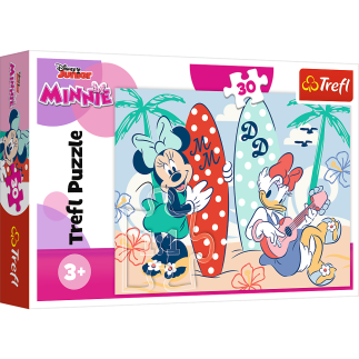 Puzzle - 30 - kolorowa minnie - disney minnie tref  18302