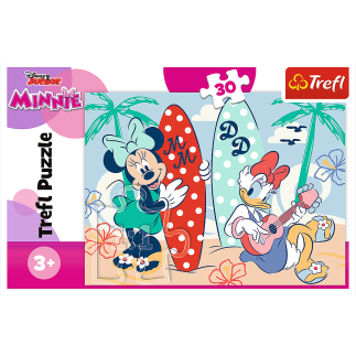 Puzzle - 30 - kolorowa minnie - disney minnie tref  18302