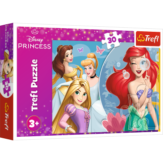 Puzzle - 30 - piękny dzień księżniczek - disney princess trefl 18308