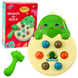 Gra zrecznościowa mini whack a mole dinozaur w jajku zielony