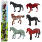 Zestaw Mini Figurek Koni Brązowy, Czarny, Szary - 6szt EAN: 5905991070665