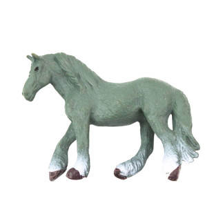 Zestaw mini figurki konie rasy brązowy czarny szary 5-6cm 6szt