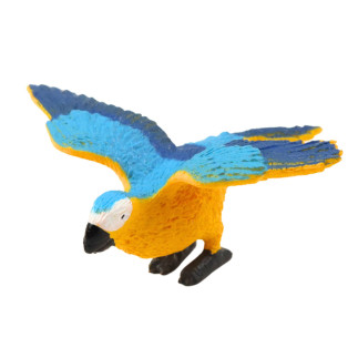 Zestaw mini figurki ptaki egzotyczne hibiskus żółty 4-11cm 6szt
