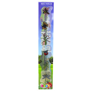 Zestaw mini figurki owady osa modliszka biedronka 4-6cm 6szt