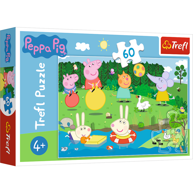 Puzzle Wakacyjna Zabawa Peppa Pig 60 elementów EAN: 5900511173260