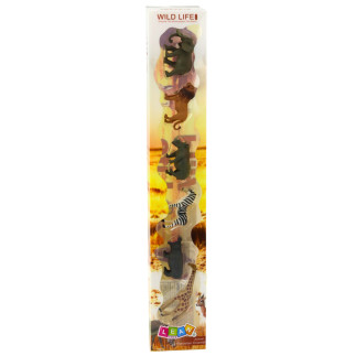 Zestaw mini figurki dzikie zwierzęta żyrafa zebra lew 6-8cm 6szt