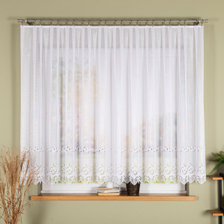 Firanka żakardowa pasowa 140cm biały 001 EAN: 5906450021075