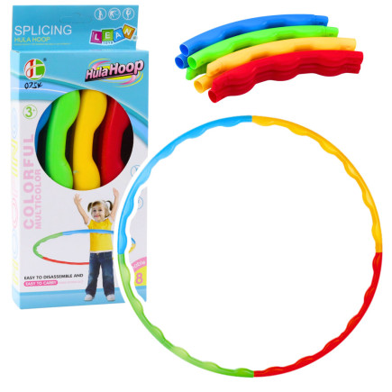 Hula-hop z wypustkami składane kolorowe 8 części 60cm