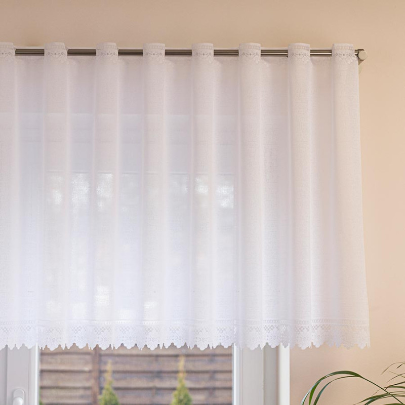 Zazdrostka żakardowa biała z dolnym wzorem 70 cm - EAN 5906450929432