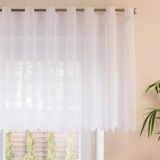 Zazdrostka żakardowa z samym dołem, wysokość 70cm, kolor 001 biały
