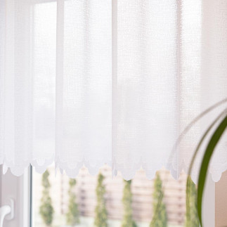 Zazdrostka żakardowa z samym dołem, wysokość 70cm, kolor 001 biały