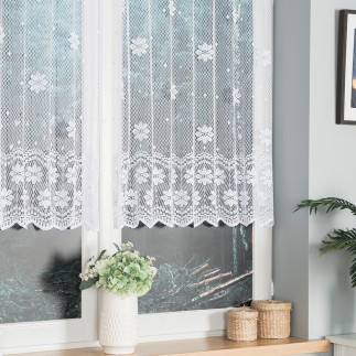 Zazdrostka żakardowa 100cm, wzór po całości, kolor biały 001 | EAN: 5906450926691