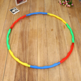 Hula hop z wypustkami do ćwiczeń i zabawy składane kolorowe 8el EAN: 5905991058823