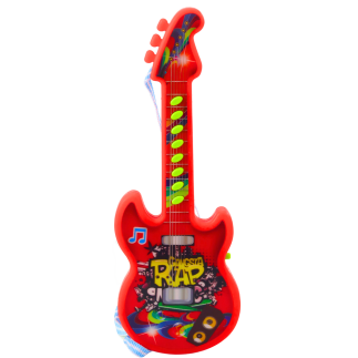 Gitara elektryczna dla dzieci melodie gama solmizacyjna czerwona 29cm EAN: 5905991058090
