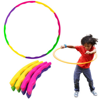 Hula hop z wypustkami składane kolorowe 7el średnica 50cm