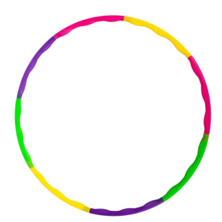 Hula Hop z wypustkami składane kolorowe 7el, średnica 50cm - EAN: 5905991067702
