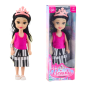 Mini laleczka księżniczka z koroną i kolorową sukienką 14cm mix - EAN: 5905991056478