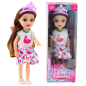 Mini laleczka księżniczka z koroną i kolorową sukienką 14cm mix - EAN: 5905991056478