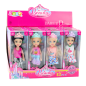 Mini laleczka księżniczka z koroną i kolorową sukienką 14cm mix - EAN: 5905991056478