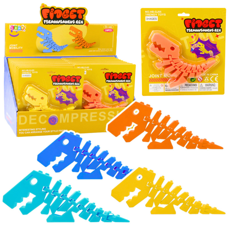 "Dinozaur Puzzle Fidget 3D - Elastyczna Układanka do Wyginania Mix - EAN: 5905991057123"