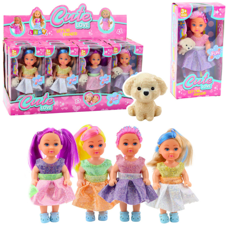 Mini laleczka w sukience z pieskiem, zestaw 12 cm, EAN: 5905991056393 Mini laleczka w sukience z pieskiem, zestaw 12 cm, EAN: 5905991056393