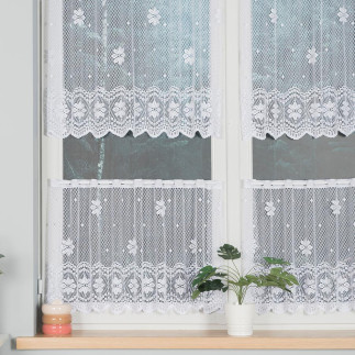 Zazdrostka żakardowa 70cm wzór po całości, kolor biały 001, EAN: 5906450926684