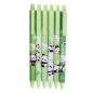Zestaw długopisów Panda Bambus, zielone, czarny tusz 0,5mm, 6 szt. EAN: 5905991062776
