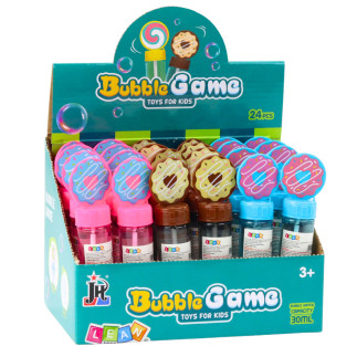 Bańki mydlane donut pączek 3 otwory do baniek mix kolorów 30ml