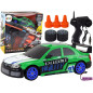 Sportowe autko zdalnie sterowane r/c zielone z wymiennymi kołami - EAN: 5905991000082