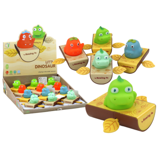 Zabawka do kąpieli nakręcana dinozaur w łódce