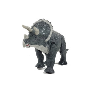 Duży dinozaur na baterie triceratops szary