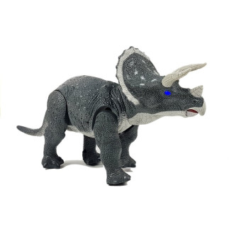 Duży dinozaur na baterie triceratops szary