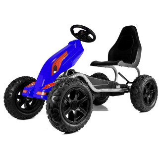Gokart na pedały b012 pompowane koła niebieski