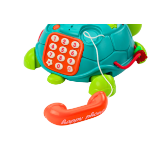 Interaktywny żółw edukacyjny telefon 6w1 światła dźwięki zielony