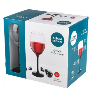 ONYX KPL.6 KIELISZKÓW WINO CZERWONE 330 ML